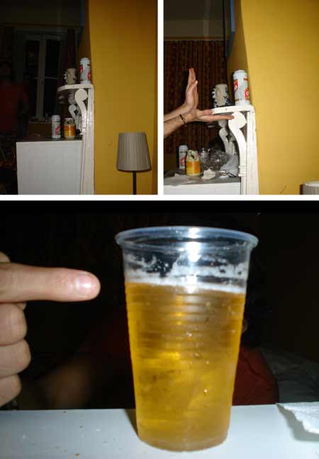 Suerte que siempre llevamos cerveza para hacer comprobaciones.