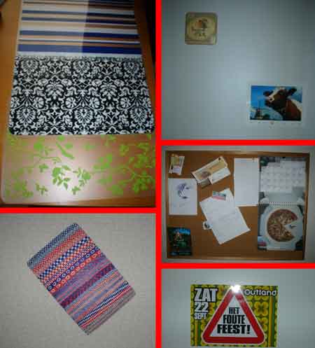 Todo es susceptible de ser pegado a la pared y convertirse en decoración. Tanto de menos, tio...
