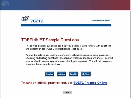 El famoso TOEFL-ibt en persona.