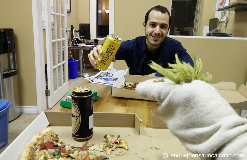 pizzas noche de hockey