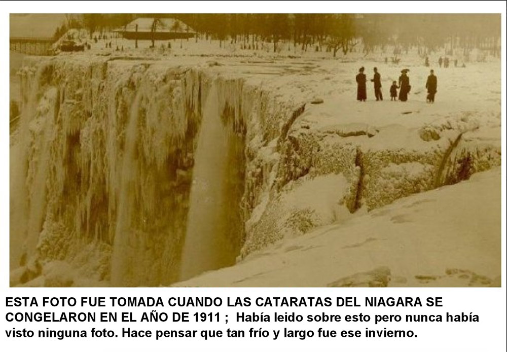 cataratas del niágara congeladas en 1911